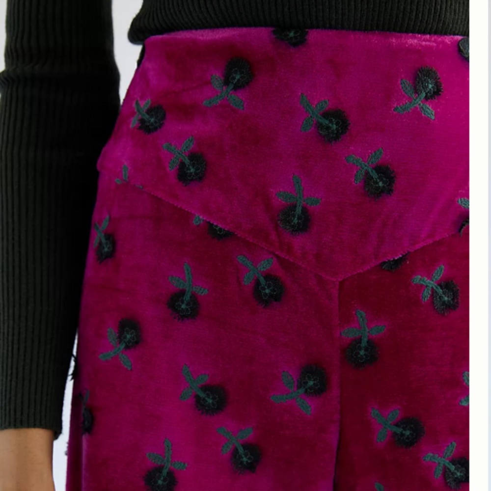 Anna Sui Velvet Wide-leg Pants - Picture 2 of 8
